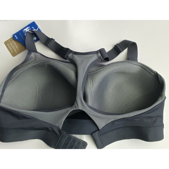 Brooks 38DD Dare Racerback Run 2.0 Sports Bra Asphalt Sweat Wicking Adjustable - Picture 6 of 10